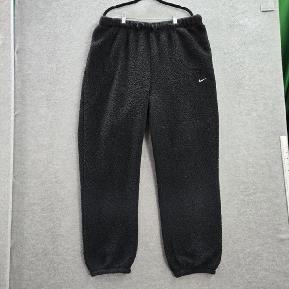 Nike Women Activewear Pants XL Black Sweatpants‎ Tech Fleece Cozy Logo 31"